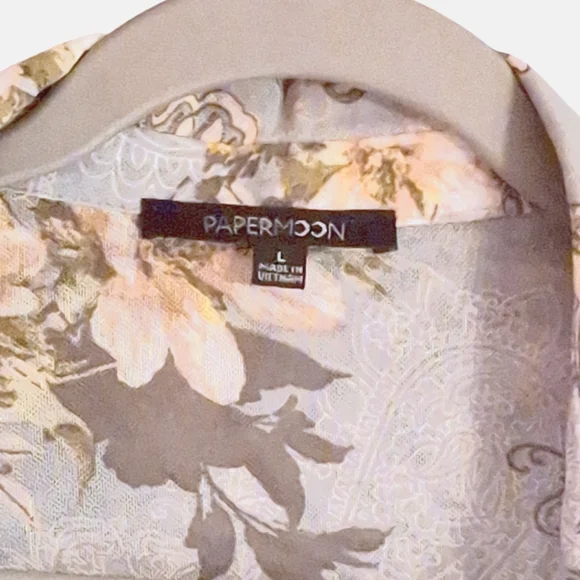 Papermoon sheer button down top size large - Picture 3 of 5